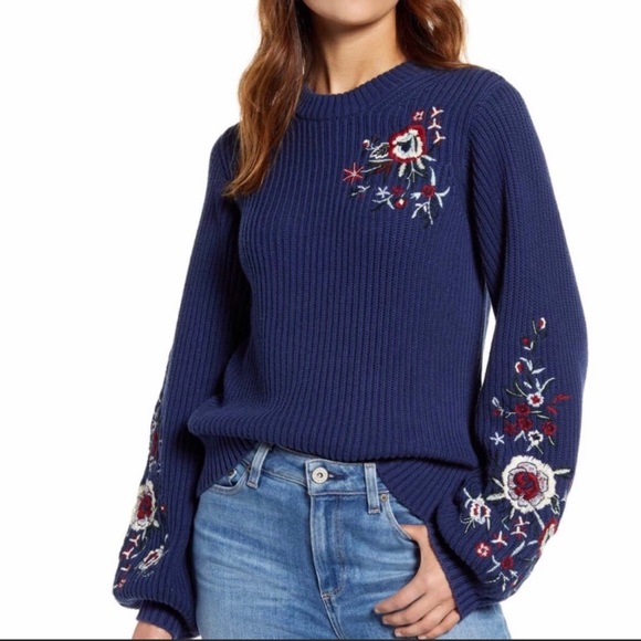 LUCKY BRAND-NWT Beautiful Embroidered Flower Desig - Picture 1 of 10